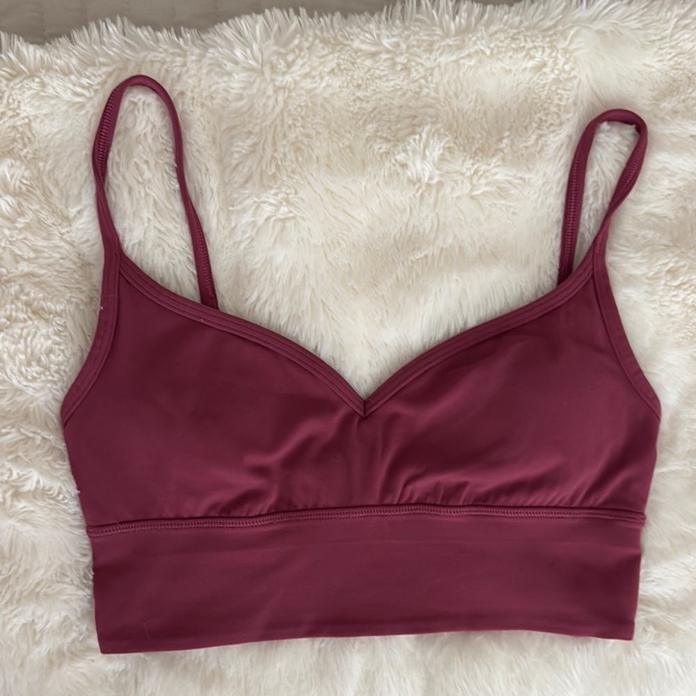 Lululemon v neck sports bra, magenta